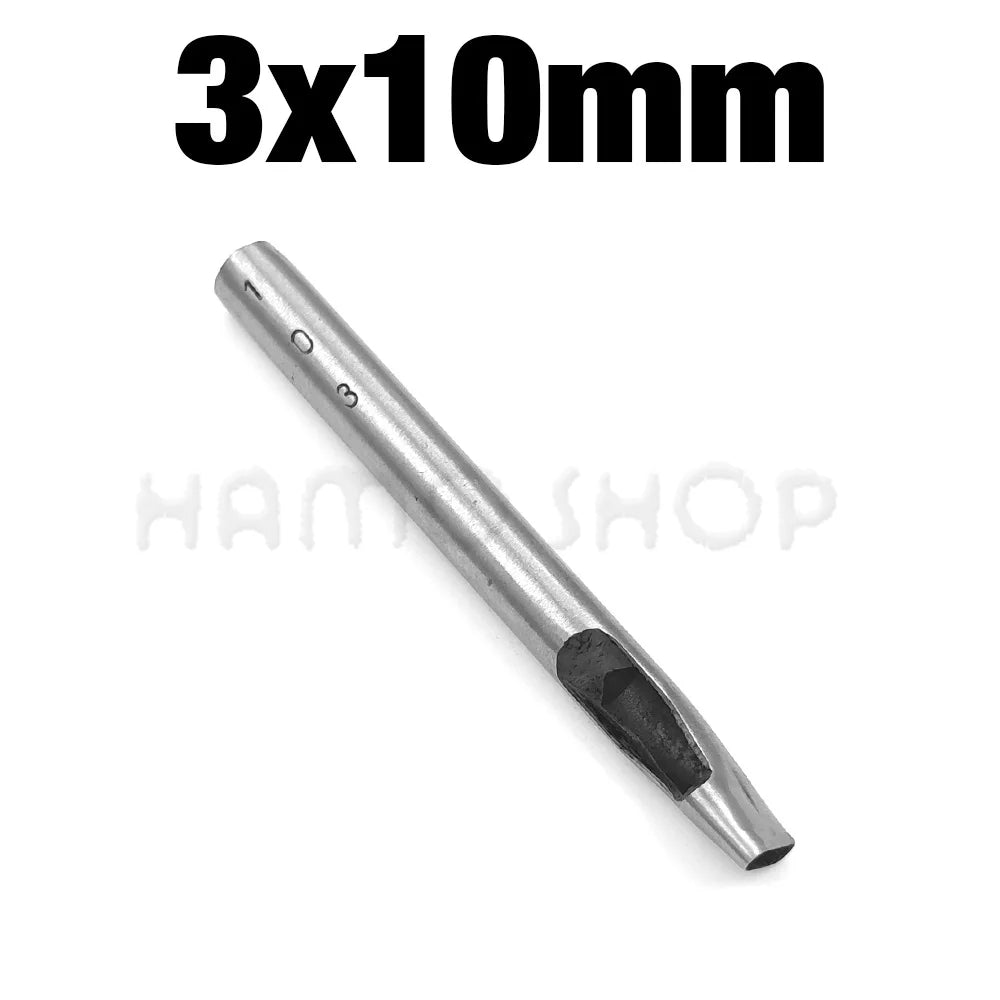1pc 2mm-6mm Width Leather Oval Shape Hole Punch Steel Craft Hollow Hole Punch Leather Tools Leather Belt Hole Punch DIY Tools