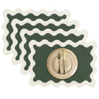 4PCS Cotton Napkins With Wavy Edge Embroidery Suitable for Dinner Wedding Hotel Christmas