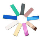 20pcs Laser Engraving Name Badge Holder Round Corner Stainless Steel Badge Blank Material 70x20mm
