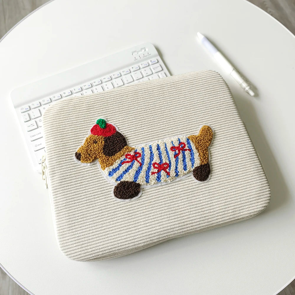 Cute Dogs Laptop Sleeve Bag 13-14 15-16 Inch Dachshund Pet Protective Computer Cases Laptop Cover 9.7-11 in Tablet Travel Cover