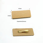 6*2/6.5*2.5 Custom Wooden Name Tag Badges  Personalized Engraved Identification with Pin or Magnetic Backing Plates for Business