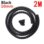 Cable Tube Sleeve Flexible Cord Bundler Wire Wrap Cable Management System Desk Wire Organizer for Office Home TV PC Computer