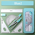 Compass Set Ruler Measurement Set Learning Professional Multifunctional Drawing Tool Set Ruler and Ruler Eight-pcs Set