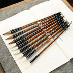 Traditional Chinese Calligraphy Brush Oil Painting Oil Watercolor Scriptures Writing Brush Wood Wolf Hair Art Paint Brush