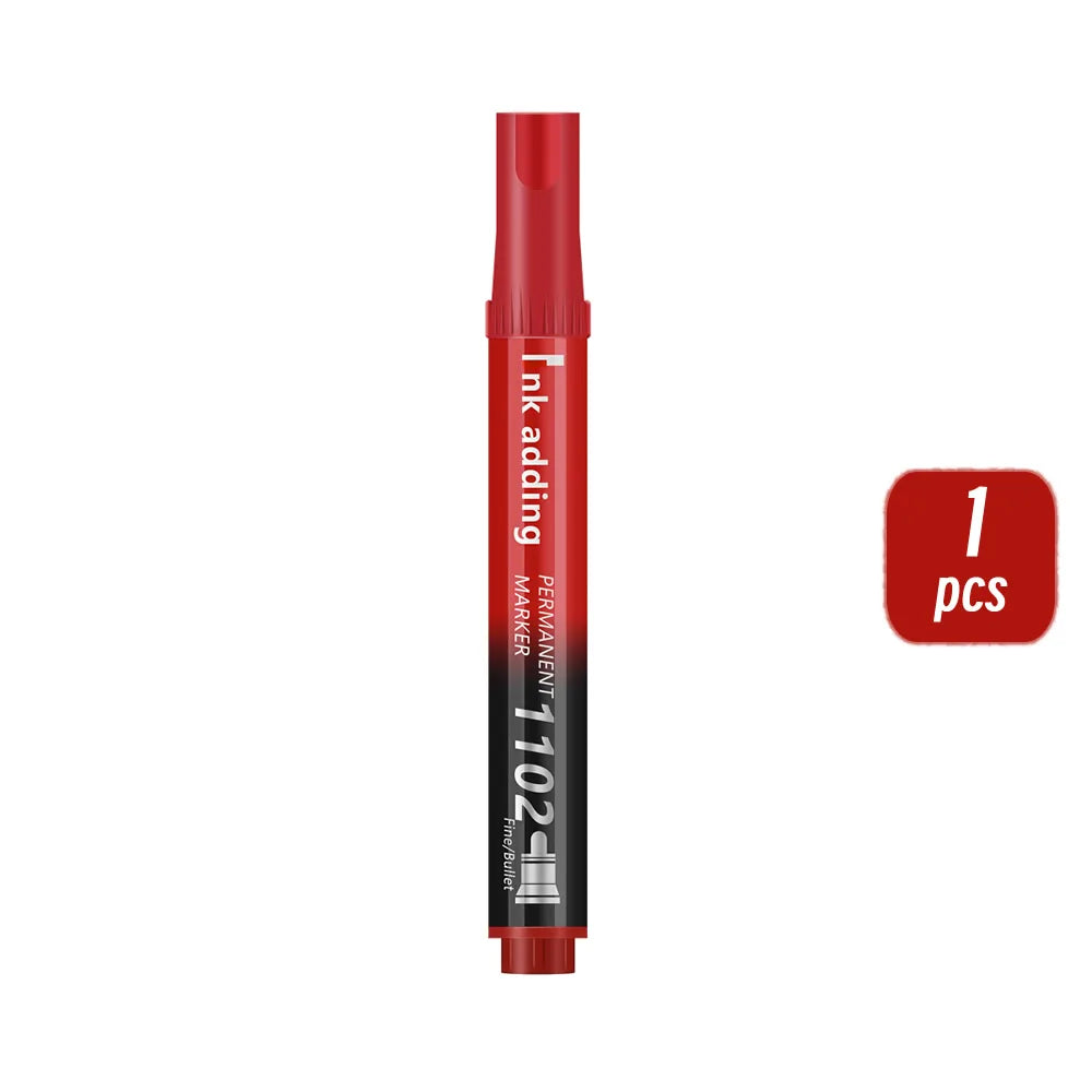 1/10/20pcs 2mm Red Blue Ink Black Permanent Marker Pens, Fine Tip, Waterproof, Quick Drying Drawing Pens Wood Stone Metal Glass