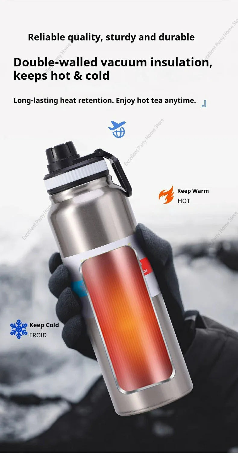 600/800/1000ML Thermos Bottle Stainless Steel Car Thermal Cup Keeps Cold and Heat Thermal Mug Sports Insulated Cup Vacuum Flask
