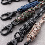 Emergency Survival Backpack High Strength Paracord Keychain Parachute Cord Lanyard Rotatable Buckle Key Ring