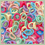 300pcs/500pcs Elastic Solid Color Rubber Band Ponytail Holder Trendy Hair Accessories For Daily Wear girl hair accessoires