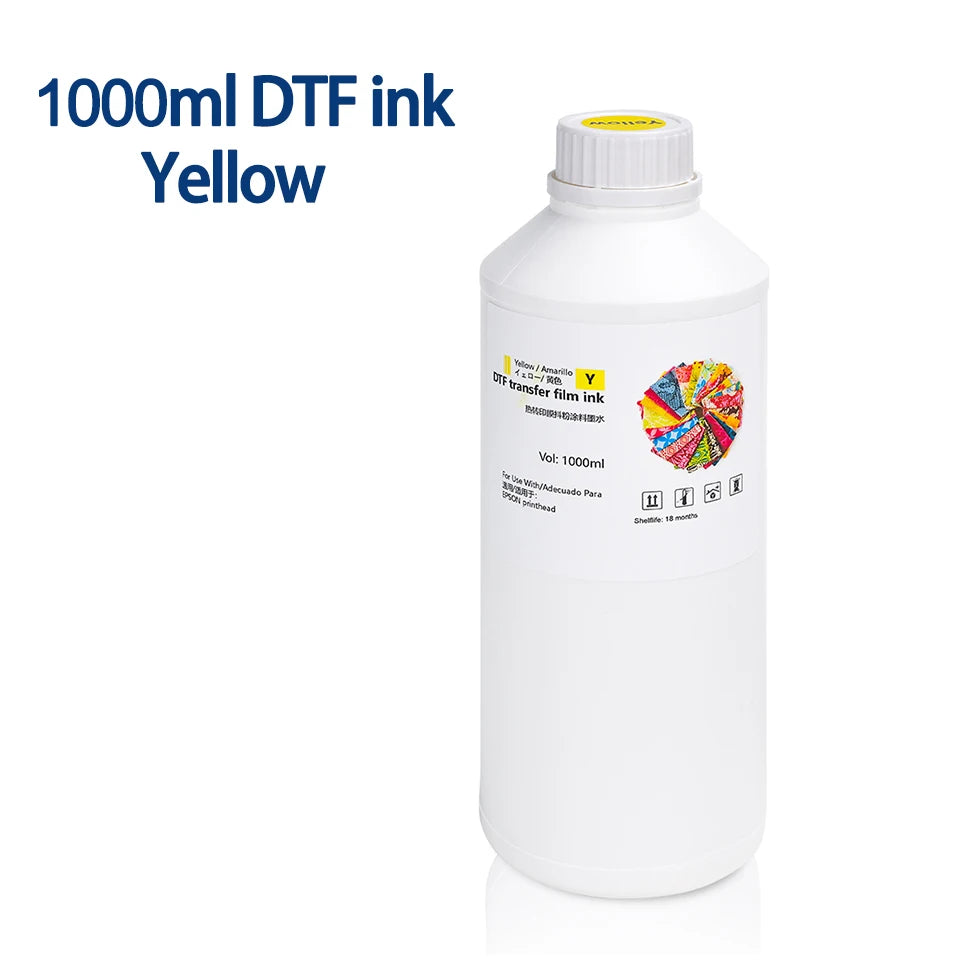 DTF Direct To Film Transfer Ink DTF Ink 1000ML/Bottle For Epson DX5 DX7 4720 XP600 Printhead L1800 1390 L805 L3200 DTF Printer