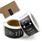 150pcs/roll Box Seal Stickers Rectangle Gift Package Labels Thank You For Your Order Stickers for Baking Decor Gift Bags Packagi