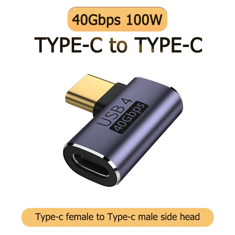 NNBILI 3A Type C Elbow USB 3.1 Charging Data Cable Adapter Converter for Android 90/180 Degree OTG Adapter Fast Charging 10Gbps