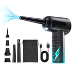 Protable Air Duster for Computer Cleaning 53000RPM Cordless Compressed Air Blower with LED Light for PC computers Keyboard Clean