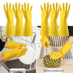 3 pairs Latex Dishwashing Gloves Women's Waterproof Household Kitchen Washing Bowl Washing Clothes Vegetable Cleaning Household