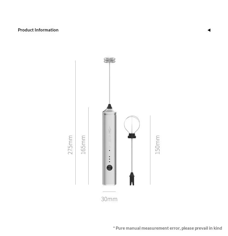 MHW-3BOMBER Electric Milk Frother Handheld Coffee Stirrer Household Egg Beater Milk Foam Maker Multi-Function Milk Frother