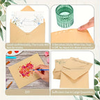 50/100pcs Kraft Paper Envelopes Solid Color Blank Mini Envelopes for DIY Greeting Cards Invitations Notes Gift Envelopes
