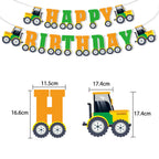  Green Tractor Birthday Party Supplies Farm Tractor Paper Plates Cup Napkins for Tractor Birthday Party Decoration Supplies