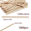 1000/2000Pcs, Disposable Wooden Stirring Sticks, 14Cm/5.5In Natural Birch Wood, Coffee Accessories, for Cocktails, Coffee Shops, Bars, Restaurants, Halloween, Christmas Parties, Picnics, Gatherings, DIY Crafts