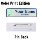 Custom Name Badge Engraved Personalized Name Plate Stainless Steel Custom Name Tag with Magnetic Pin Back Pin Clip