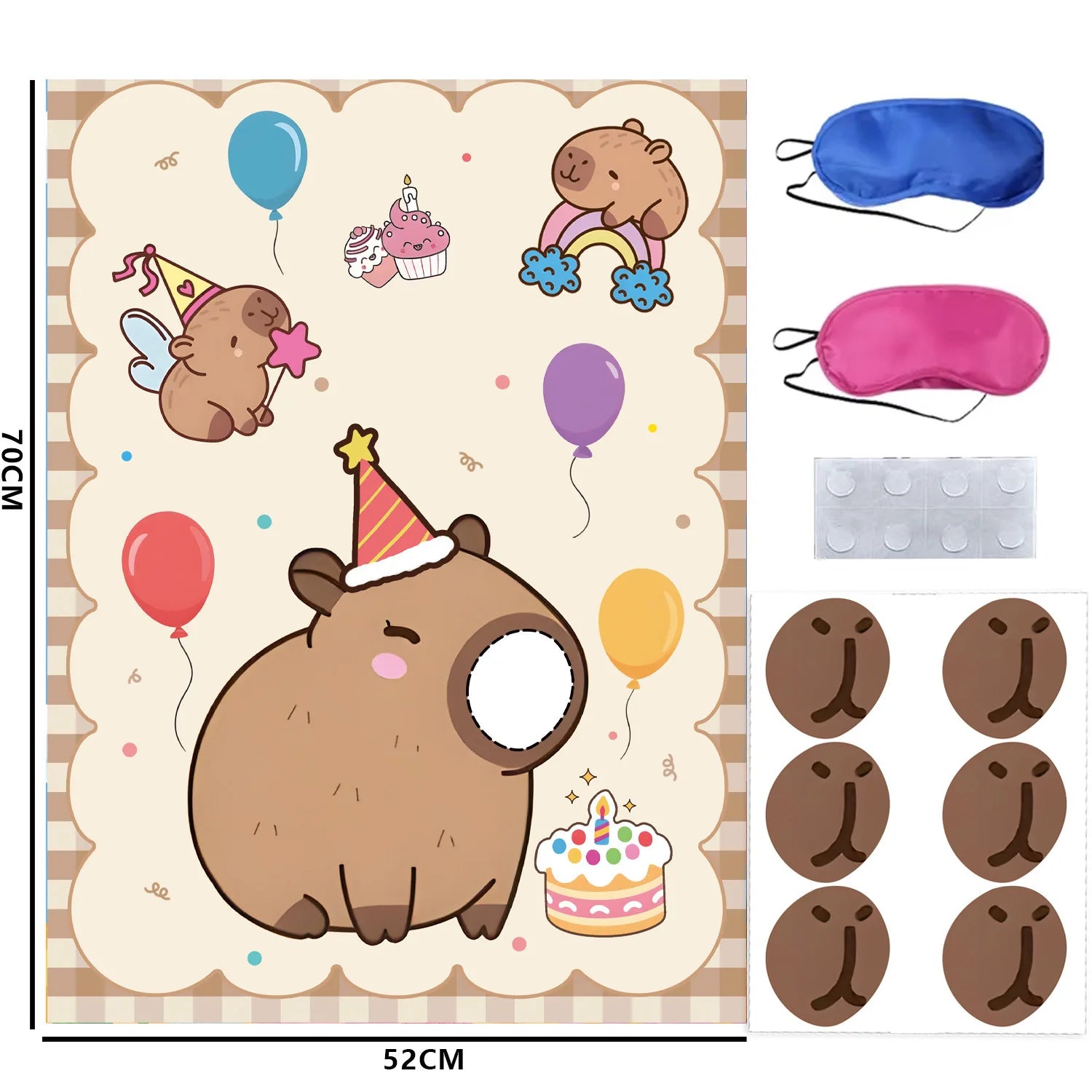 Birthday Decoration Capybara Birthday Invitation Card Cup Tablecloth Plate Napkin Poster Baby Shower Birthday Girl Party Favors