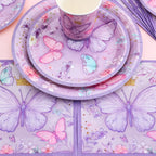 Butterfly Birthday Party Decoration  Butterfly Party Disposable Tableware Paper Cup Plate Birthday  Party
