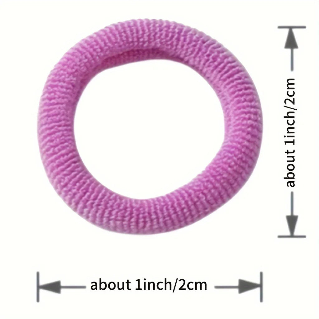 300pcs/500pcs Elastic Solid Color Rubber Band Ponytail Holder Trendy Hair Accessories For Daily Wear girl hair accessoires
