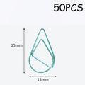 50PCS Adorable Metal Decorative Paper Clips Cute Note Diary and Binder Clips for Stationery Lovers HXZ03