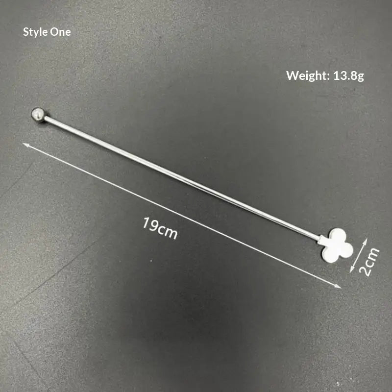 ♩Stainless Steel Stirring Stick Long Handle Bar Spoon Star Heart Shape Cocktail Stirrer For Coffee Milk Tea Home Cafe Decor 1PC