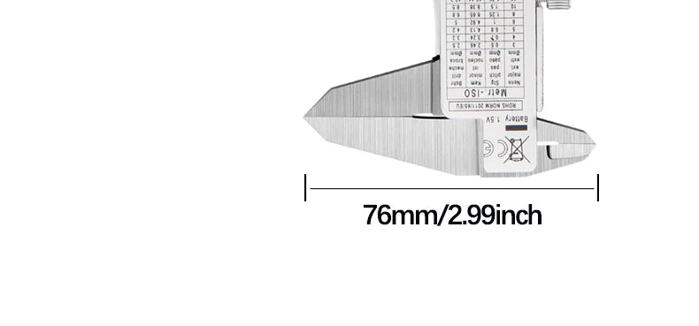 150mm Backlit Digital Caliper Stainless Steel Metal Calipers 6inch LCD Display Electronic Vernier Caliper Measuring Tool Gauge