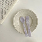 Colorful Acrylic Ice Cream Spoons Coffee Caviar Stirring Spoons Dessert Teaspoons Kitchen Tableware Craft Tools