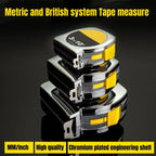 High-precision 10M Steel Tape Measure Metric and British System Measuring Tape Thickened Wear-resistant Woodwork Measuring Tools