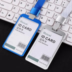 Fashion Card Cover Women Lanyard Aluminum Alloy Work ID Card Holder Business Work Card ID Badge Holder Metal Bags Case