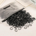 1000pcs Colour Children Disposable Rubber Band Black Transparent High Elasticity No Harm to Hair Hair Accessories Headband