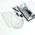 Basic 8‑piece metal compass set, geometry drafting drawing tools for student use