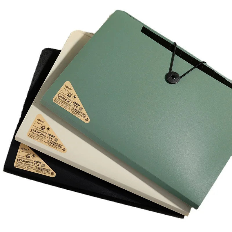 Three Colors Horizontal A4 Folder Students Office Business Trip Multi-layer Large Capacity 5/8/13 Layers Storage Organ Bag