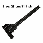 Multi-Angle Sliding T Square Ruler Anodized Finish Aluminum Alloy Construction Sliding Depth Gauge Woodworking Scribe Ruler