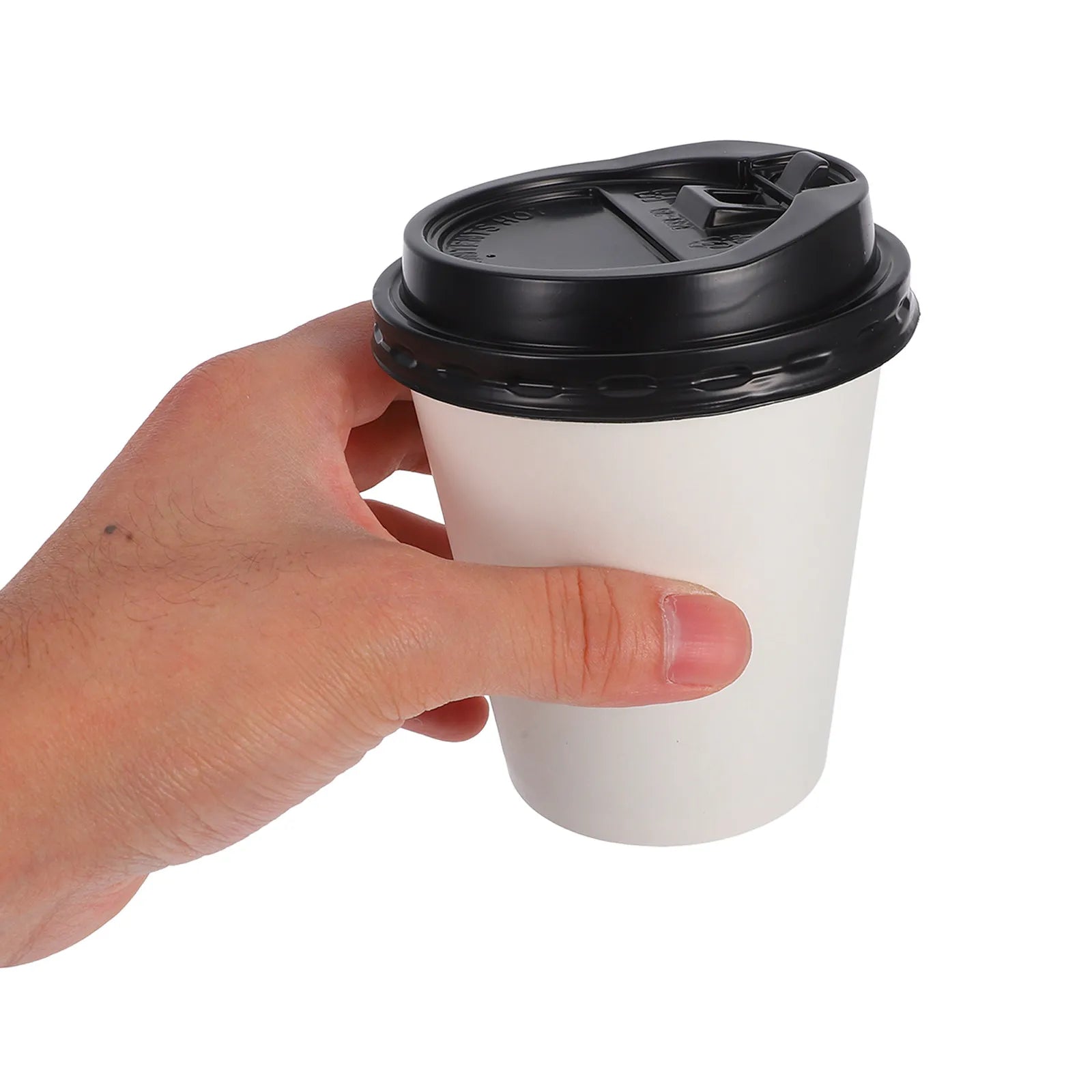 50Pcs Paper Coffee Cups Disposable Takeaway Cups Lid Included 8Oz 280Ml Hot Cold Beverage Insulation Leakproof