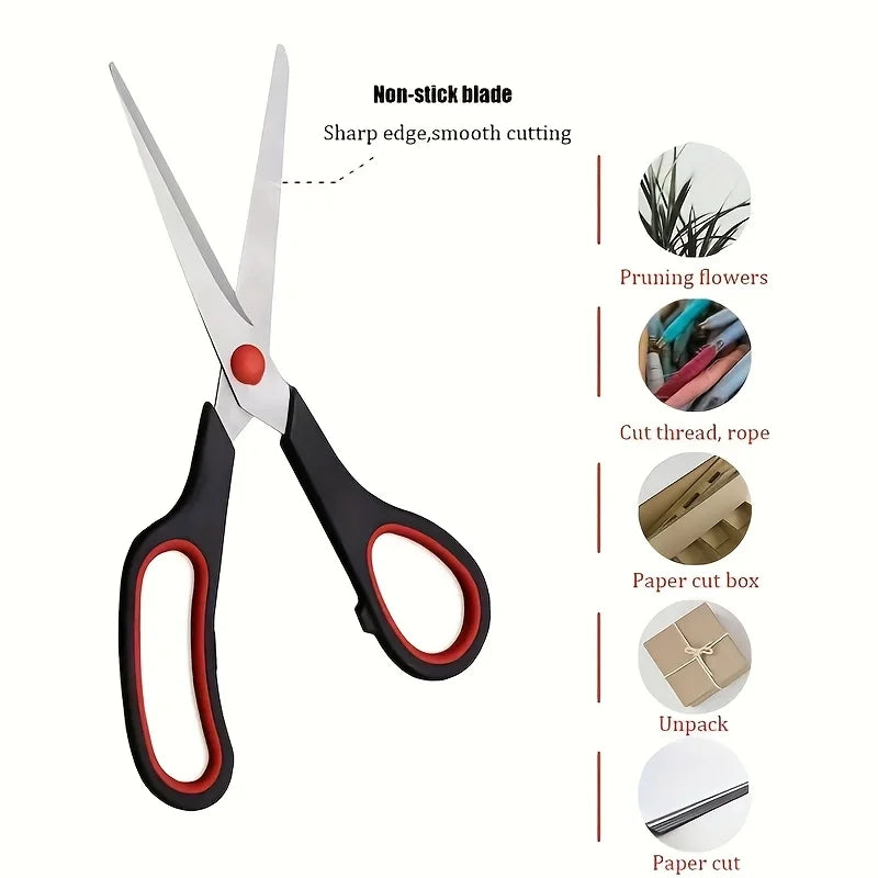Stainless Steel Scissors Student Stationery Scissor Household Multi Functional Office Tailor Scissors Hand Cutting New
