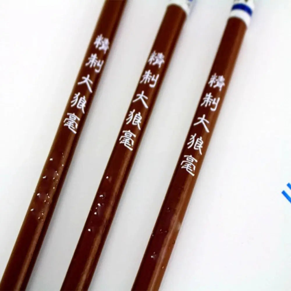10PCS Traditional Chinese Writing Brush White Clouds Writing Pen Calligraphy Supplies Bamboo Wolf's Hair Writing Brush