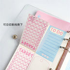 A6 Cute Loose-leaf Colorful Refill Inner Page Line Blank Grid Inner Page Inside Paper Stationery