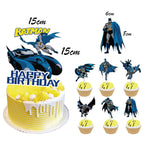 Batman Block Birthday Party Supplies Decoration Tableware Tablecloth Paper Cup Plate Napkin Cake Topper Kids Favors Gifts