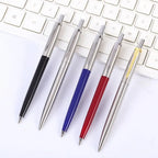 Metal Ballpoint Pen Press Tyle Business Fountain Pen with Blue/Black Ink Refill Students Gift Neutral Pen School Office Supplies