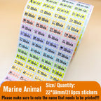 60/500pcs Name Tag Sticker Custom Waterproof Kawaii Stickers Decals Personalized First Name Label for Children School Stationery
