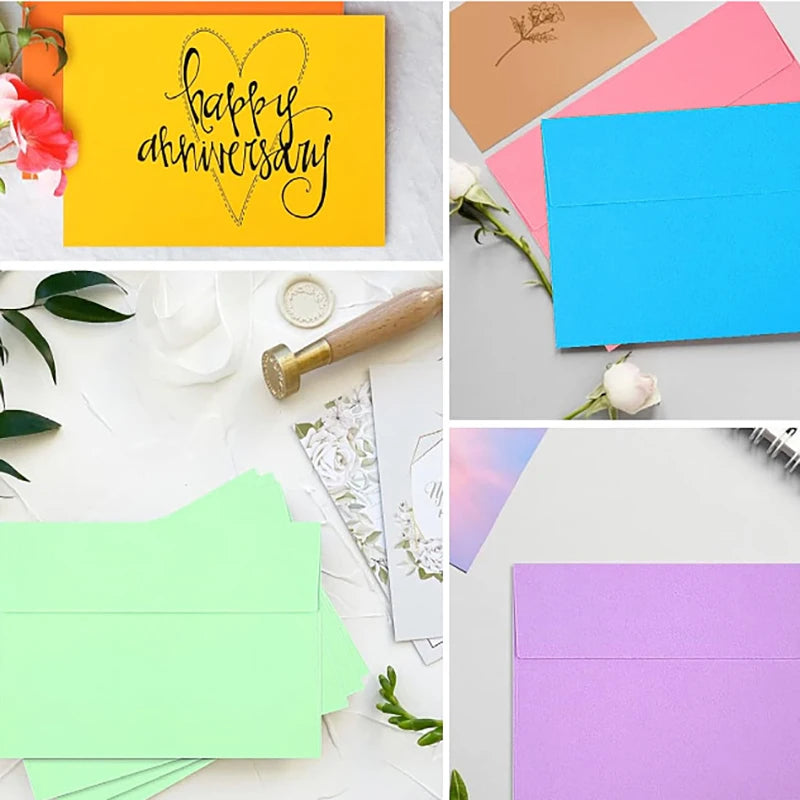 50 pack 4x6 Envelopes,A6 Invitation Envelopes 6.5 x 4.25inch For 4x6 Cards- Peel & Press,Ideal for Invitations,Weddings,Parties