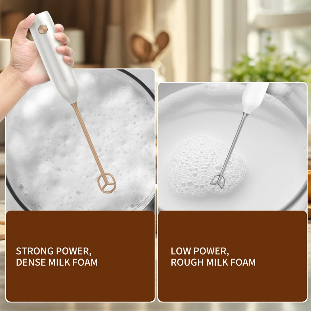 Kitchen Powerful Stirrer Milk Frother Handheld Foam Maker for Lattes,Whisk Drink Mixer for Coffee Electric Egg Beater