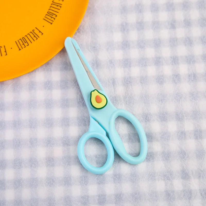 1pcs Cartoon Child Safety Scissors Stationery DIY Paper Cutting Cute Student Office Portable Art Scissors Tool