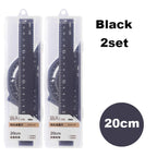 Deli 4Pcs Student Stationery Set Triangle Ruler Straight Ruler Grid Ruler Angle Measuring Tool Aluminum Alloy Material