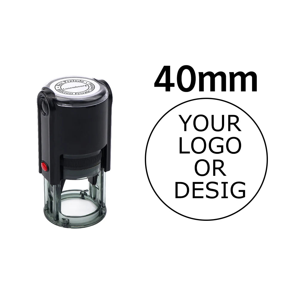 Custom Self-Inking Stamp 25/30/40/50mm Round Logo Design P Personalized Press-type Inking Stamp for Wedding Invitation Envelope