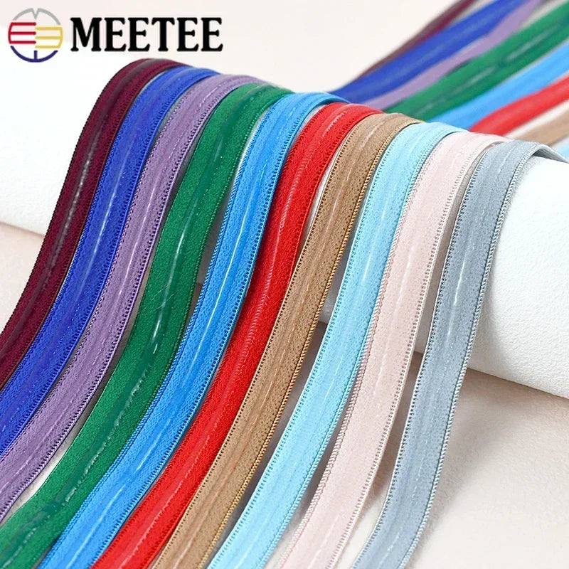 5/10/20M Non-slip Elastic Band 10mm Stretch Silicone Rubber Bands for Bra Underwear Strap Belt Tapes Sewing Trimming Accessory