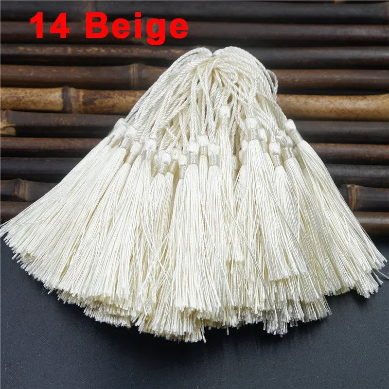 100pcs/lot 13cm Tassel Silk Fringe Silky Floss Bookmark Tassels Mini Tassels For DIY Craft Jewelry Making Souvenir Bookmarks