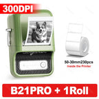 Niimbot 200dpiB21 300dpi B21PRO Label Maker Tag Price Portable Thermal Label Printer with White Photo Labels for Bakery/Business